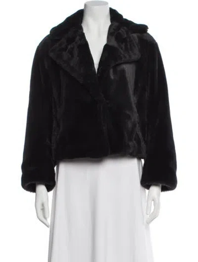 Pre-owned Vince Faux Fur Faux Fur Jacket In Black