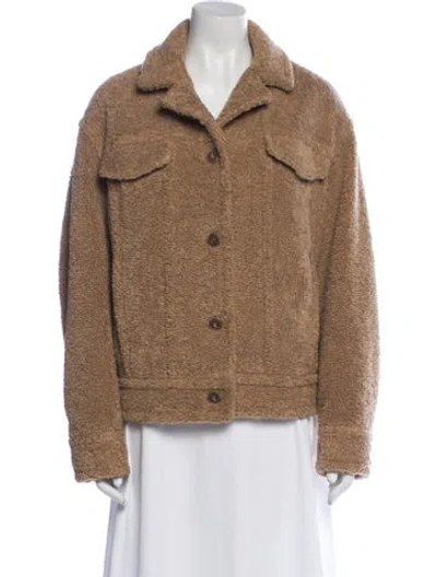 Pre-owned Vince Faux Fur Faux Fur Jacket In Brown