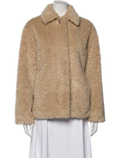 Pre-owned Vince Faux Fur Faux Fur Jacket In Neutral