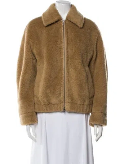 Pre-owned Vince Faux Fur Faux Fur Jacket W/ Tags In Brown