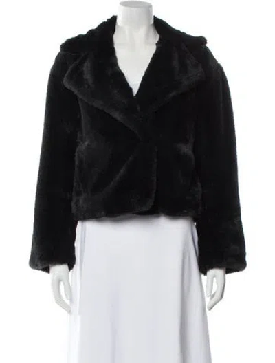 Pre-owned Vince Faux Fur Jacket In Black