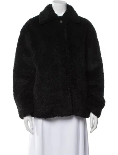 Pre-owned Vince Faux Fur Jacket In Black