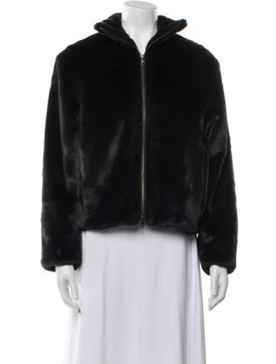 Pre-owned Vince Faux Fur Jacket In Black
