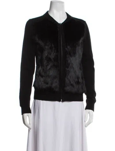 Pre-owned Vince Faux Fur Jacket In Black