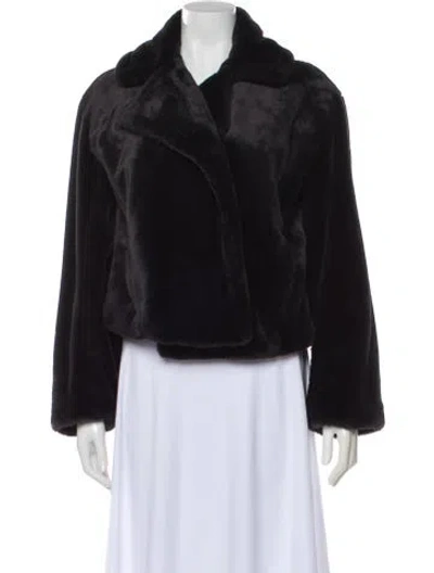 Pre-owned Vince Faux Fur Jacket In Black