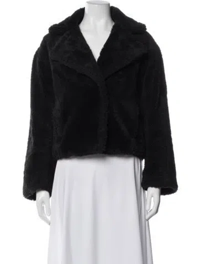 Pre-owned Vince Faux Fur Jacket In Black