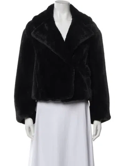 Pre-owned Vince Faux Fur Jacket In Blue