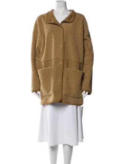 Pre-owned Vince Faux Fur Jacket In Brown