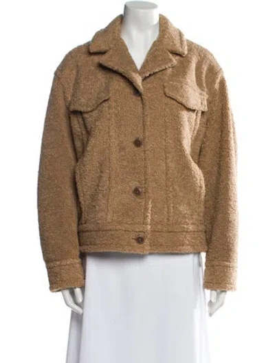 Pre-owned Vince Faux Fur Jacket In Brown