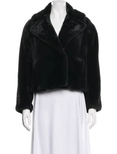 Pre-owned Vince Faux Fur Jacket In Green
