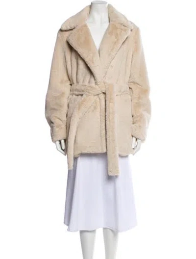 Pre-owned Vince Faux Fur Jacket In Neutral