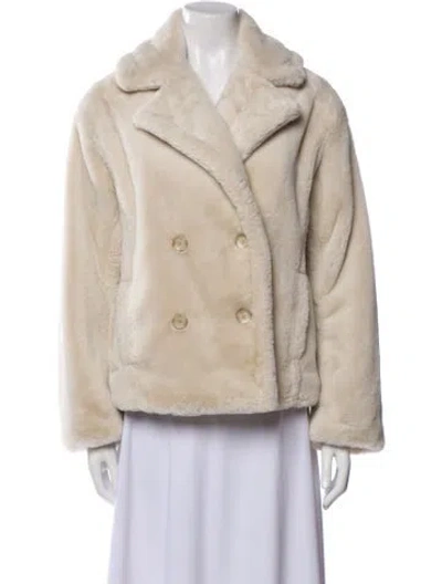 Pre-owned Vince Faux Fur Jacket In Neutral