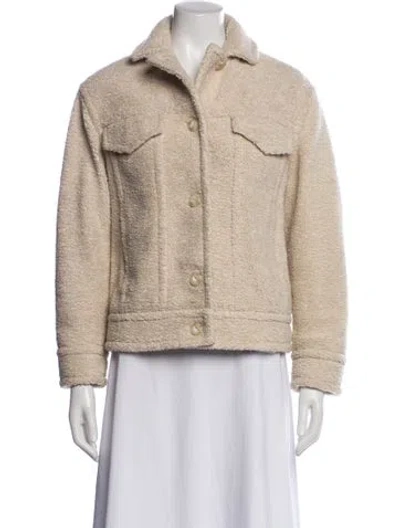 Pre-owned Vince Faux Fur Jacket In Neutral