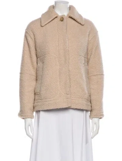 Pre-owned Vince Faux Fur Jacket In Neutral