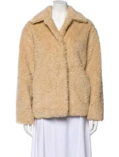 Pre-owned Vince Faux Fur Jacket In Neutral
