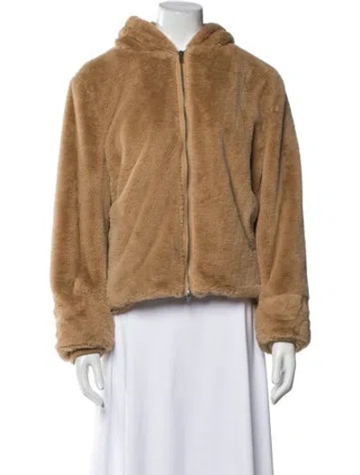 Pre-owned Vince Faux Fur Jacket In Neutral