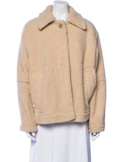 Pre-owned Vince Faux Fur Jacket In Neutral