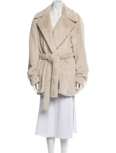Pre-owned Vince Faux Fur Jacket In Neutral