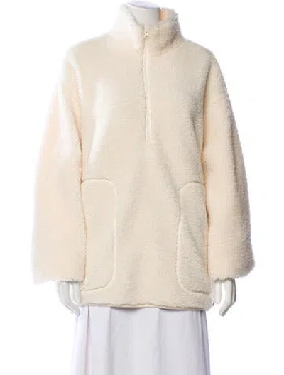 Pre-owned Vince Faux Fur Jacket In Neutral