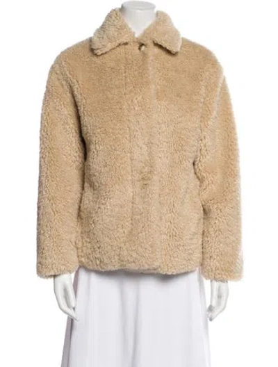 Pre-owned Vince Faux Fur Jacket In Neutral