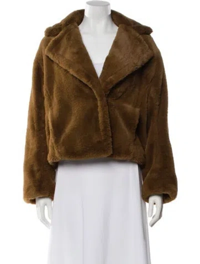 Pre-owned Vince Faux Fur Jacket In Neutral
