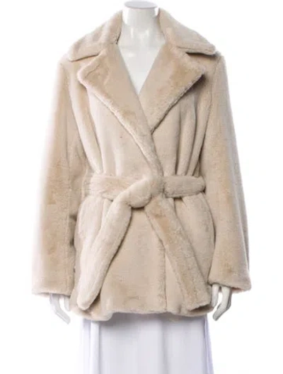 Pre-owned Vince Faux Fur Jacket In Neutral