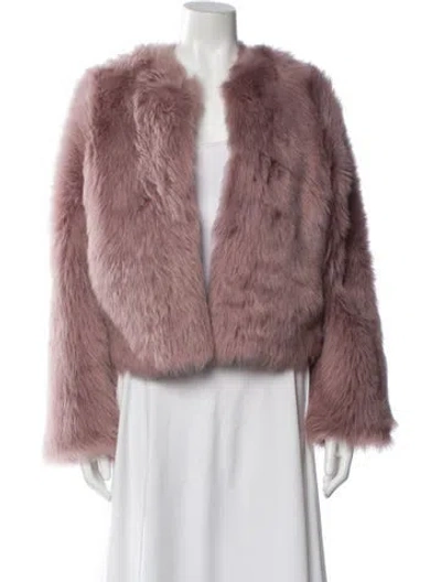 Pre-owned Vince Faux Fur Jacket In Pink