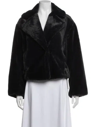 Pre-owned Vince Faux Fur Jacket W/ Tags In Black