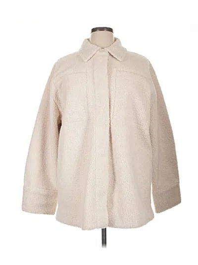 Pre-owned Vince Faux Fur Jacket In White