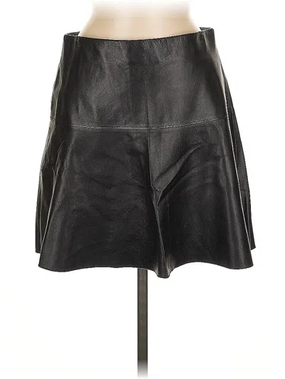Pre-owned Vince Faux Leather Skirt In Black