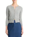 Vince Wool And Cashmere Pearly Button Cardigan In Heather Mid Grey