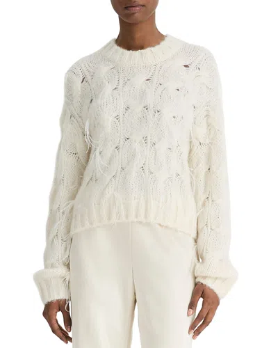 VINCE FEATHER EMBELLISHED SWEATER