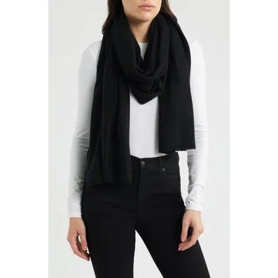 Vince Featherweight Silk & Cashmere Scarf In Black