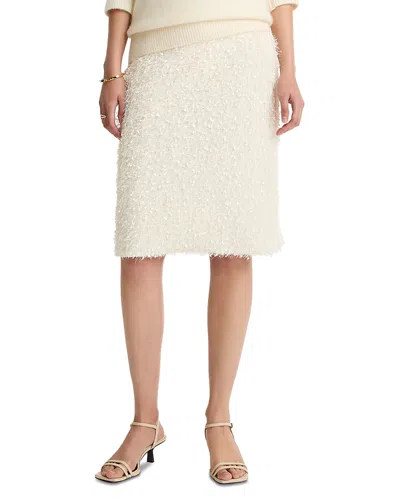 Vince Feathery Fringe Skirt In White