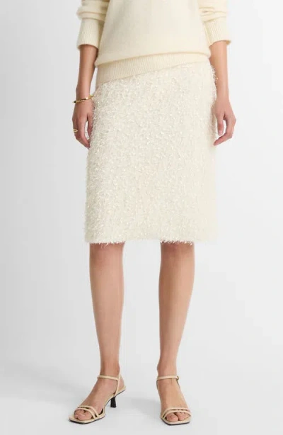 Vince Feathery Fringe Skirt In White
