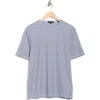 Vince Feeder Stripe Crewneck T-shirt In Blue