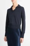 Vince Fine Layered Collared Sweater