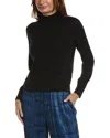 Vince High-neck Fine-knit Jumper In Black