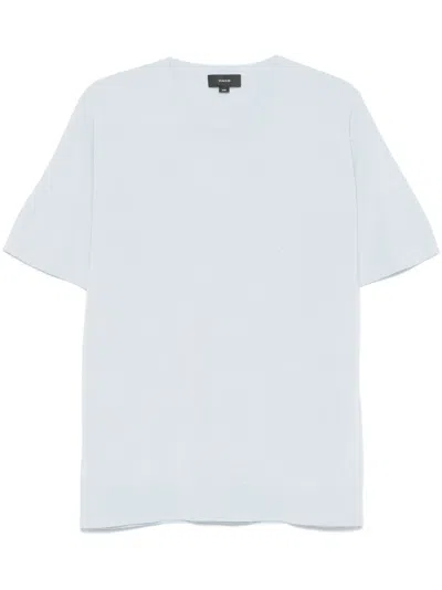 Vince Fine-knit T-shirt In Blue