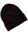 Vince Fine Rib Double Layer Cuff Knit Hat In Brown