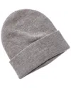 Vince Fine Rib Double Layer Cuff Knit Hat In Gray