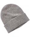 Vince Fine Rib Double Layer Cuff Knit Hat In Gray
