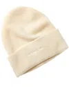 Vince Fine Rib Double Layer Cuff Knit Hat In Neutral