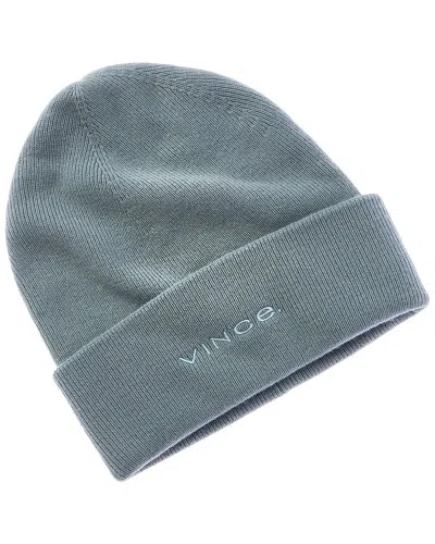 VINCE FINE RIB DOUBLE LAYER CUFF WOOL & CASHMERE-BLEND HAT