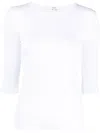 Vince Elbow Sleeve Crew Neck T-shirt In Optic White In Weiss