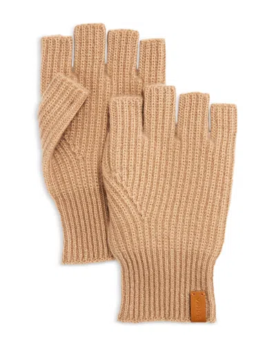 Vince Fingerless Cashmere Gloves In Camel