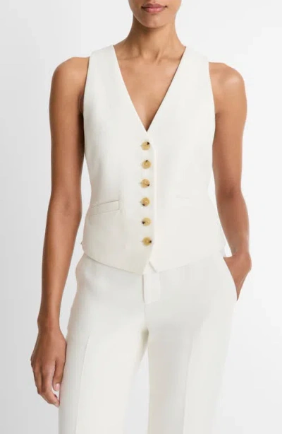 Vince Fitted Vest In White