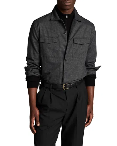 Vince Flannel Garage Cotton Pocket Shirt Jacket In Green