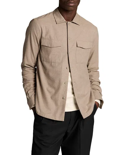 Vince Flannel Garage Cotton Pocket Shirt Jacket In Animal Print