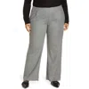 Vince Flannel Pull-on Wide Leg Pants In Thistle